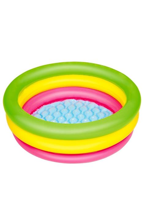 BESTWAY Yılın Ilk Fırsatları - 3 Bölmeli Çocuk Havuzu - ™ Beyaz At®