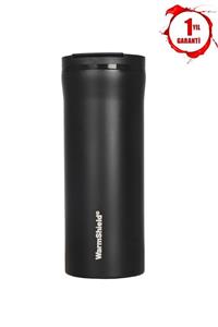 WarmShield Mat Siyah Çift Katmanlı Paslanmaz Çelik Termos Bardak 400 ml ( Kahve Çay Termosu )