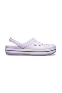 Crocs Lila Unisex Crocband Kenarı Mor Çizgili Terlik.