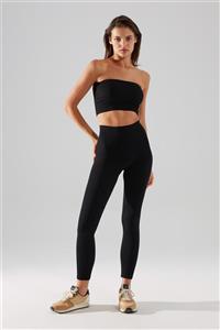 TRENDYOLMİLLA Siyah Seamless Fitilli Spor Tayt TWOAW20TA0071