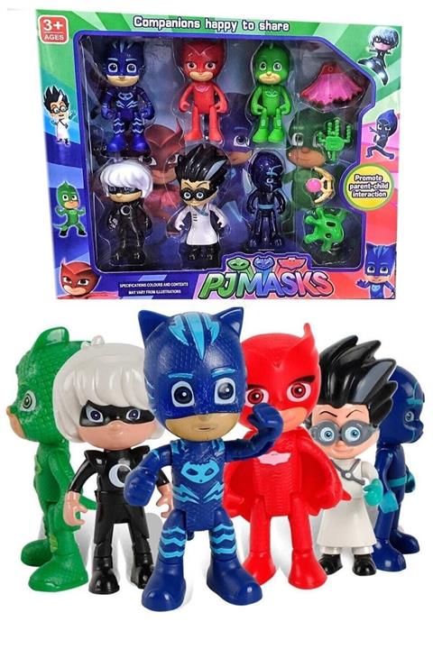 Prestij Oyuncak Pj Masks Pijamaskeliler Catboy Owlette Gekko 6'lı 10 Parça Oyun Seti