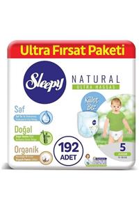 Sleepy Natural Külot Bez 5 Numara Junior Ultra Fırsat Paketi 192 Adet