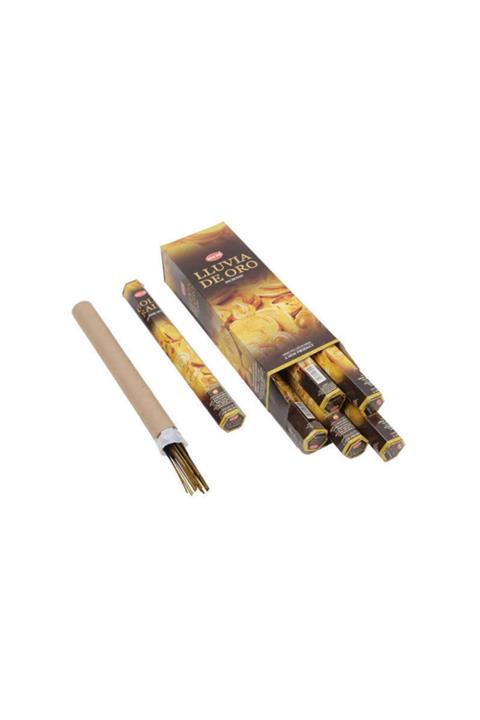 BUHANA HEDİYELİK Tütsü Hem Gold Rain Hexa Tütsü 1 Paket ( 20 Çubuk )