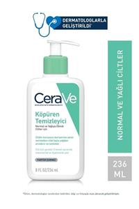 CeraVe Köpüren Temizleyici Seramid İçerikli Normal & Yağlı Ciltler Yüz Vücut 236ml 3337875597197