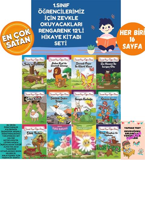 Timaş Yayınları Okumayı Hızlandıran Mükemmel Bir Set(12 Kitaptan Oluşan Rengarenk Hikayeler)