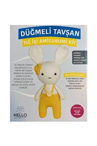 ŞENELYÜN Düğmeli Tavşan Tuva Tığ Işi Amigurumi Kit