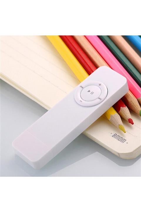 Streak Sd Hafıza Kart Girişli Sportif Usb Şarjlı Mp3 Müzik Çalar Player Beyaz