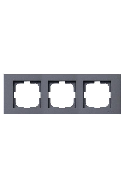 OVİVO Seldur Grano Füme Üçlü Çerçeve