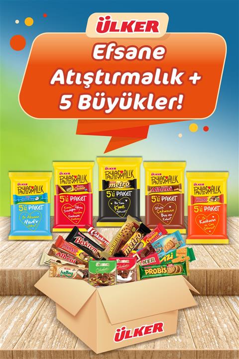 Ülker Efsane Atıştırmalık + 5 Büyükler Paketi