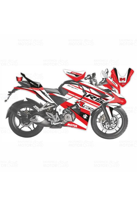 monero Bajaj Pulsar Rs 200 R-tech Design Sticker Set Kırmızı