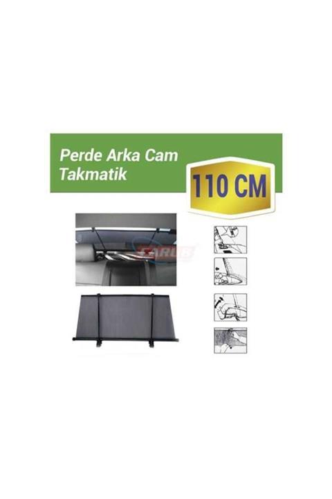 Cappafe Arka Cam Güneşlik  110 cm Li Çubuk Takmatik