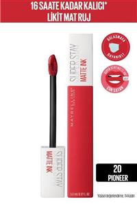 Maybelline New York Super Stay Matte Ink Likit Mat Ruj - 20 Pioneer - Kırmızı