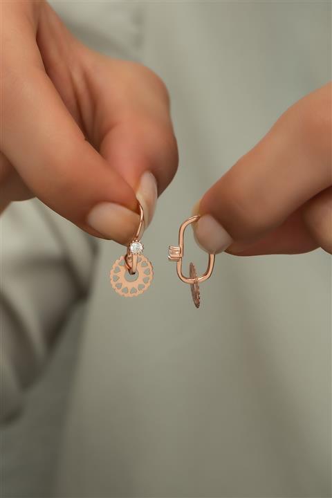 Nereze 925 Ayar Gümüş Tektaş Göçmen Küpe