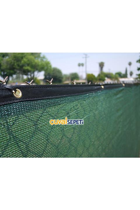 ÇUVAL SEPETİ Gölgelik File 1m * 10m Kolon Ve Kuşgözlü Yeşil