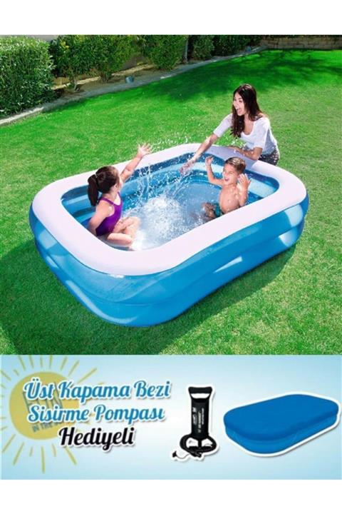 SunClub Sun Club Şişme Havuz + Pompa + Örtü 200x150x50cm 10291-1