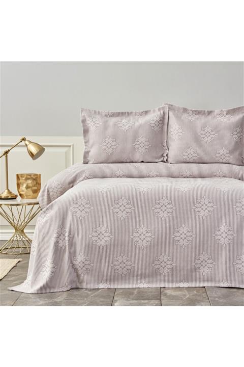 Karaca Home Almada Mürdüm Çift Kişilik Yatak Örtüsü Seti