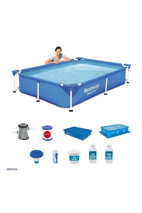 BESTWAY Prefabrik Havuz Seti 221cm X 150cm X 43cm Bw406