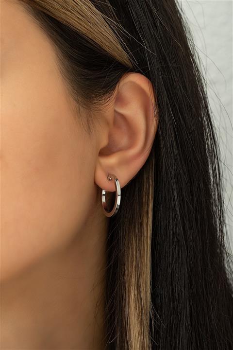 SUNSHINE 925 Ayar Gümüş Trend Küpe 2 cm