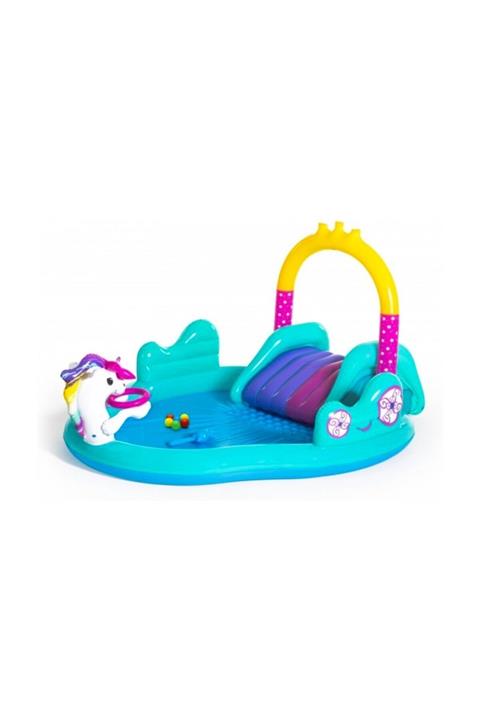 BESTWAY Yılın Ilk Fırsatları - Unicorn Kaydıraklı Havuz - ™ Beyaz At®