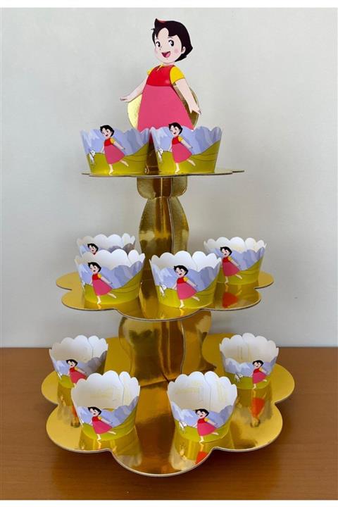 Okarttasarım Heidi Cupcake Standı Ve 10 Adet Cupcake Sargısı