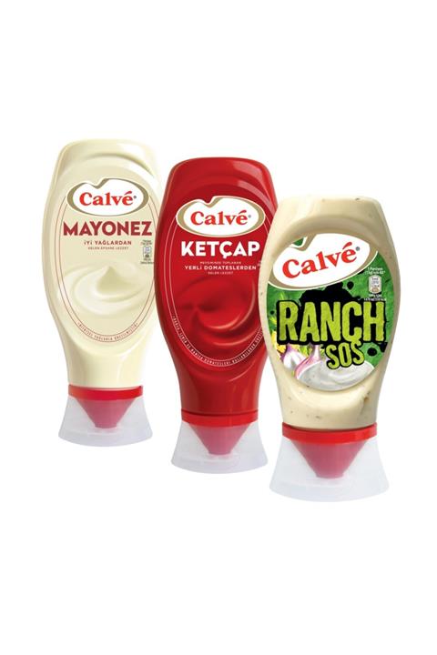 Calve Ketçap 400 G + Mayonez 350 G + Ranch Sos 245 G