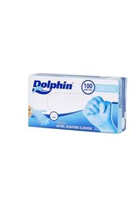 Dolphin Mavi Pudrasız Nitril Eldiven S