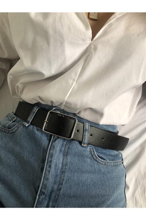 KİLİGİSTANBUL Kadın Basic Gümüş Tokalı Kemer