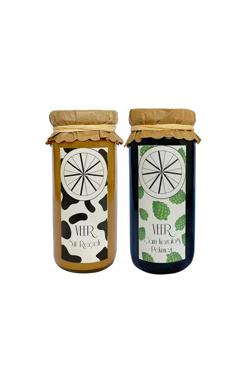 Veer %100 Doğal Sağlık Paketi (1 Adet Kozalak Pekmezi + 1 Adet Süt Reçeli)