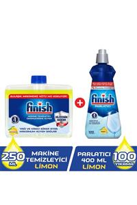 Finish Bulaşık Makinesi Temizleyici Sıvı 250 ml Limon + Parlatıcı 400 ml Limon