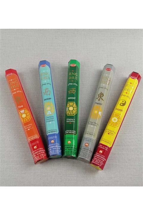 HEDİYE FİKRİ Feng Shui 5 Element Tütsü Seti ( Ateş - Su- Toprak- Maden- Hava).