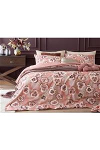 English Home Pansy Bloom Pamuklu King Size Nevresim Seti 240x220 Cm Pembe