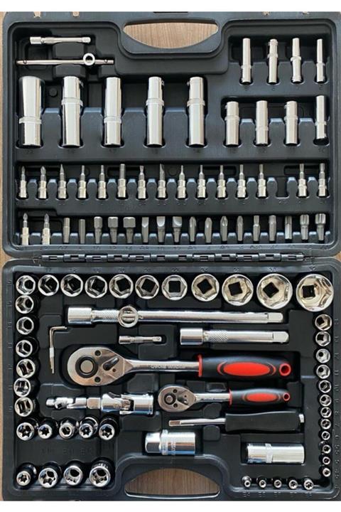 MAC&MOS Crv Çeliği Profesyonel Parlak Lokma Takımı 1/2-1/4 (108 Parça)