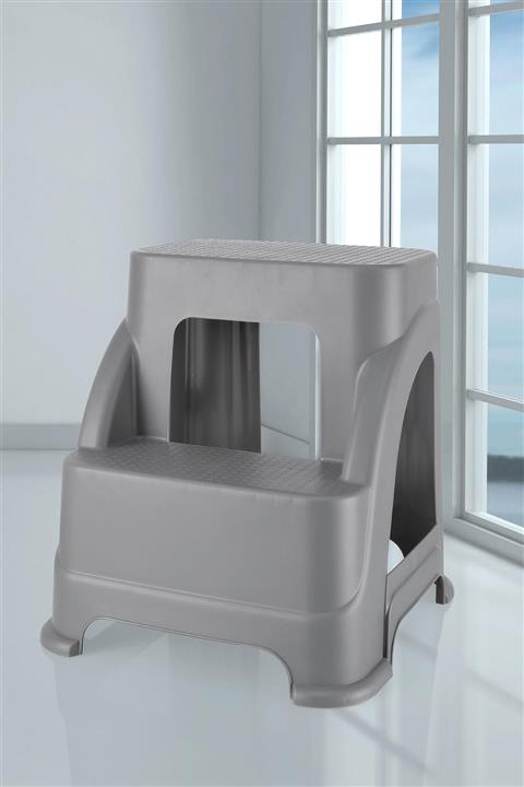 Doreline Merdivo Xl Antrasit İki Basamaklı Merdiven Tabure H: 44 cm