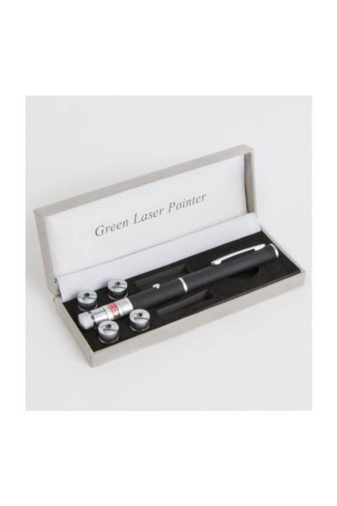 Lazer Yeşil Pointer 15 Km Menzil 50 Mw Kalem (5 Başlık)