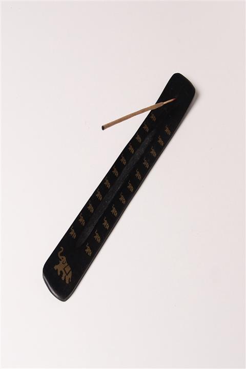 Mitr Fil Motifli Siyah Kayık Tütsülük