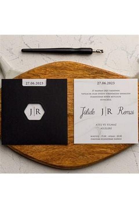 Erdem Düğün,nikah,nişan Davetiyesi 9156 ( 100 Adet )