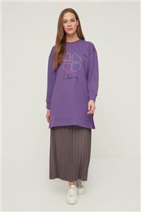 Trendyol Modest Vizon Beli Lastikli Pileli  Etek TCTAW22EE0034