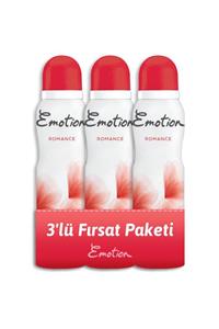 Emotion Romance 3'lü Kadın Deodorant 150ml x 3  506597-3