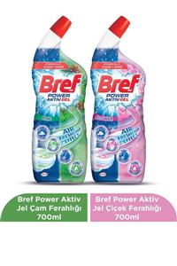 Bref WC Tuvalet Temizleyici Jel Çiçek Ferahlığı + Çam Ferahlığı 2 x 700ml