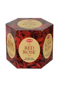 Hem Tütsü Hem Red Rose 40 Konik Tütsü Kırmızı Gül Kokulu Backflow Incense