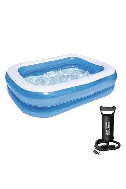BESTWAY 62002 Pompasıyla 54005 Büyük Şişme Aile Havuzu 201x150x51cm