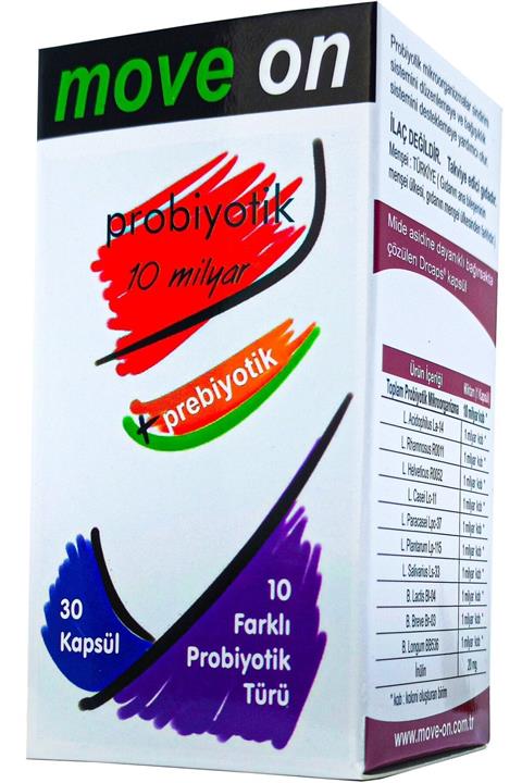 Move On Probiyotik 10 Milyar + Prebiyotik 30 Kapsül Skt: 2024
