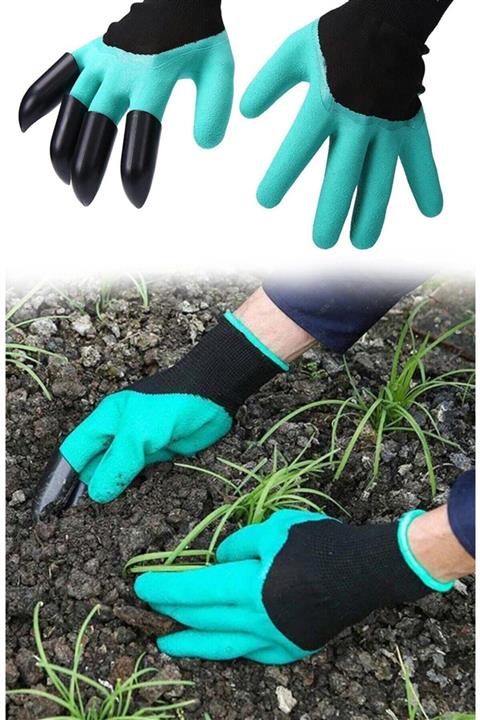 Universal Toprak Kazma Ekme Çapalama Için Korumalı Bahçe Bahçivan Eldiveni