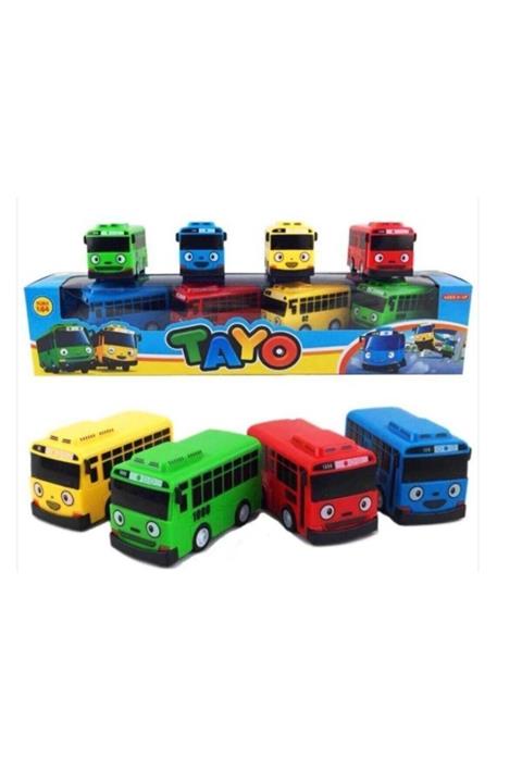 uludağ oyuncak Tayo Büs ve Sevimli Arkadaşları Gani,Lani ve Aogi Otobüs 4 Adet 333-003