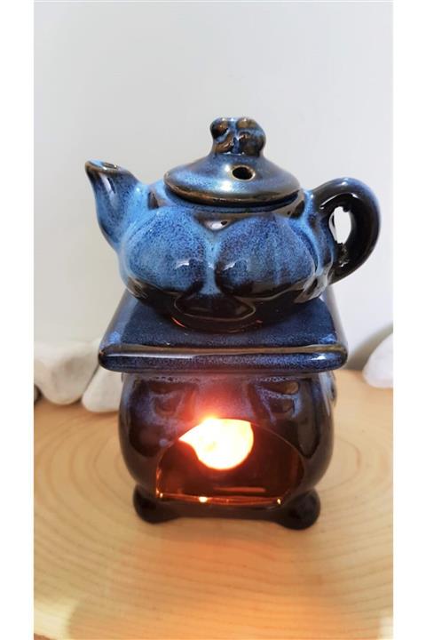 miski alem Çaydanlık Tasarımlı Seramik Buhurdanlık Büyük Boy