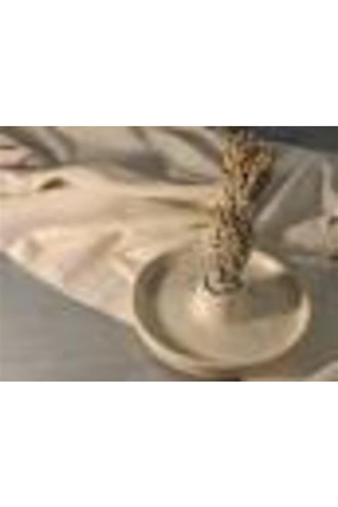 TATALİKA Seramik Bej Mavi Benekli Ağaç Tütsülük Ve Bir Adet Adaçayı Tütsü