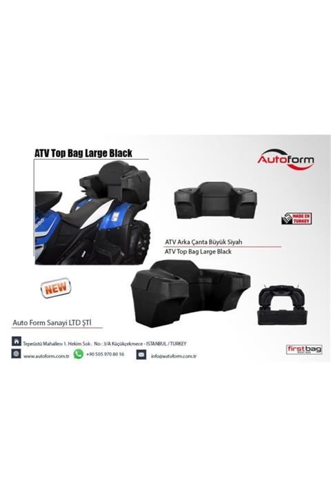 Autoform Atv Çantası Arka Lux 140 Litre, Mat Siyah ,kilitli Pe