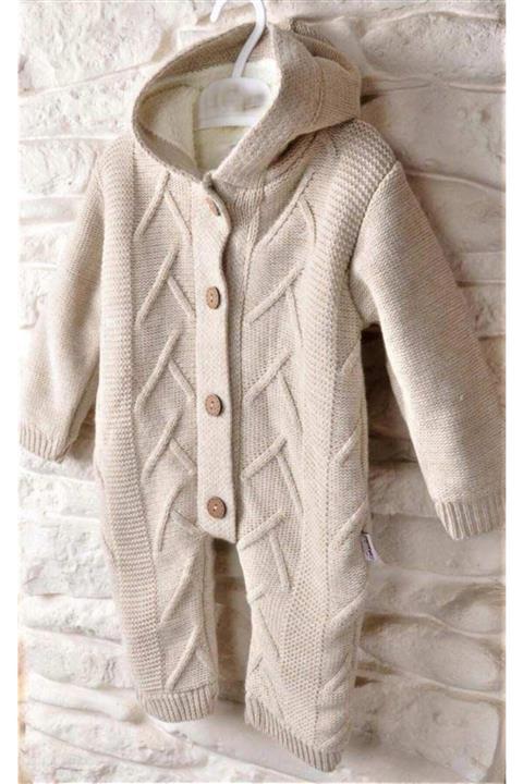 POKY BEBE Astronot Kapüşonlu Triko Welsoft Tulum