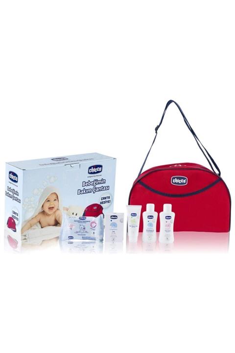 Chicco Bebek Bakım Seti Çanta Hediyeli Mavi