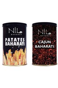 Nil Baharat 2 Li Set Patates Baharatı 200 Gr - Cajun (kajun) Baharatı 180 Gr.